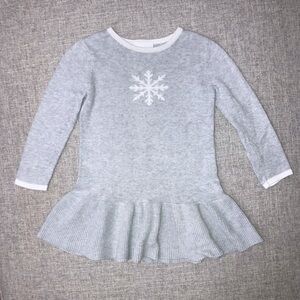 The Little Paper White Company size 2-3 drop waist sweater dress EUC